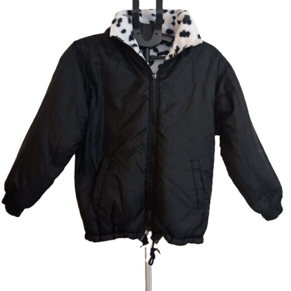 Sullivan Superior Reversible Jacket Black & Polka Dot Girls XL Item 91526 EUC - Picture 1 of 16
